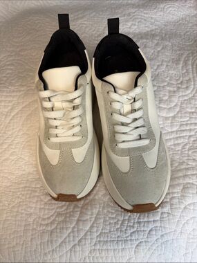 Madden Girl White & Black Platform Lace-Up Sneakers
